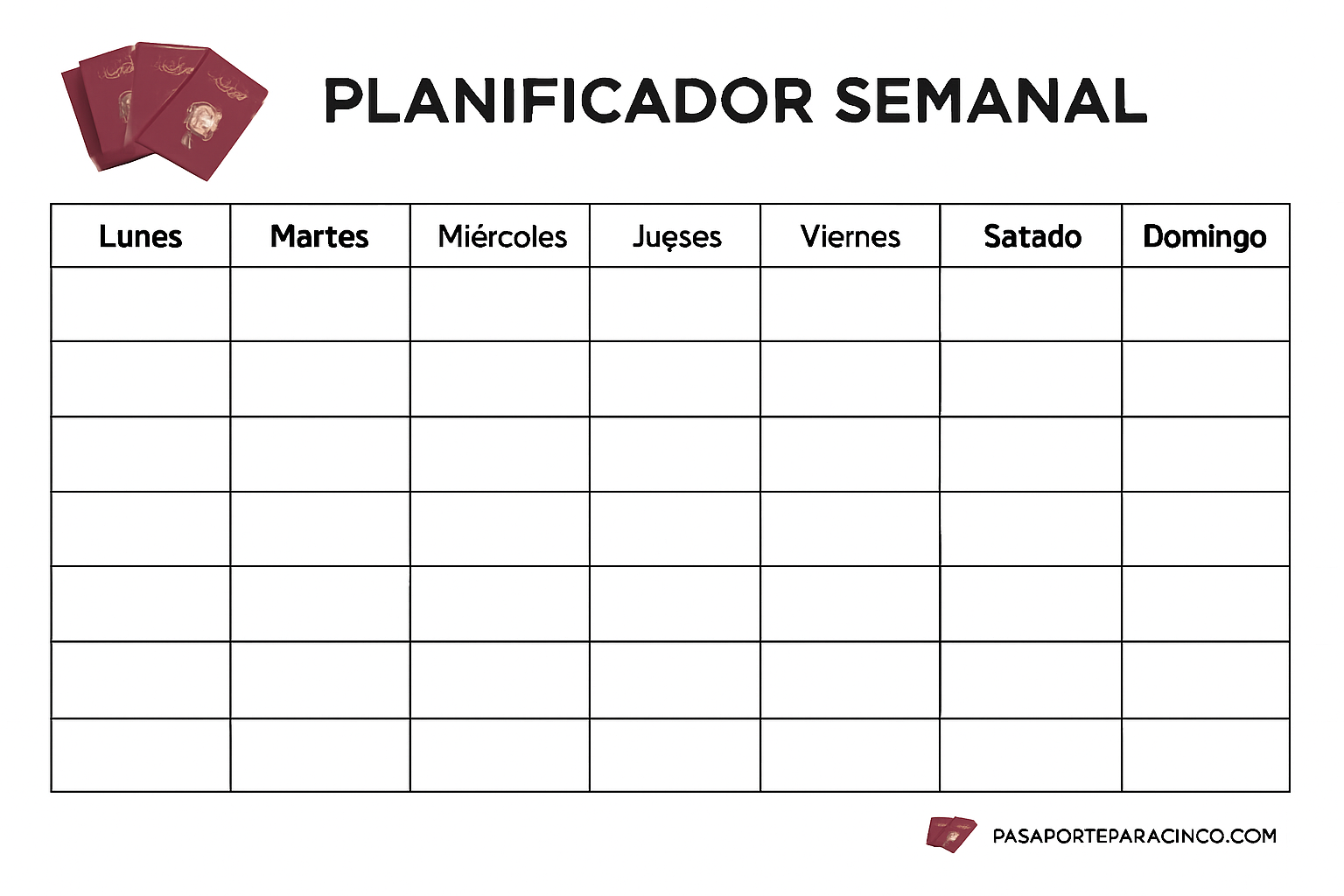 Planificador semanal por franjas horarias