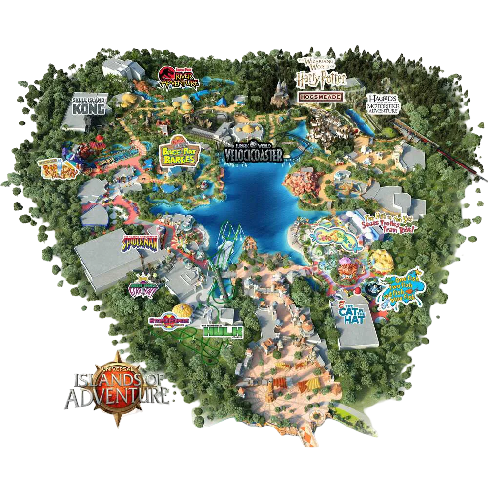 Mapa Universal Islands of Adventure