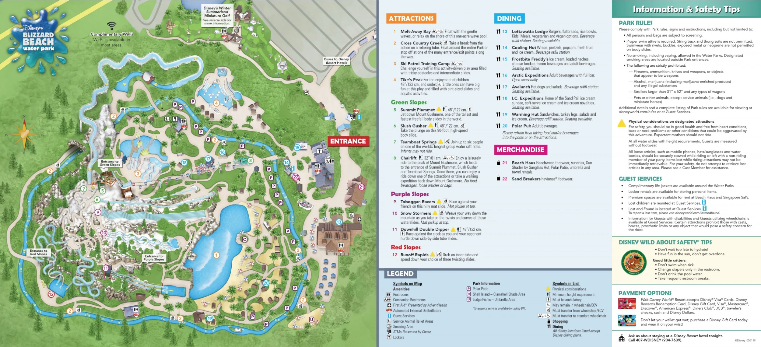 Mapa Disney Blizzard Beach
